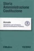 Storia amministrazione Costituzione. Annali. 10.