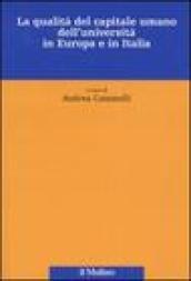 La qualità del capitale umano dell'università in Europa e in Italia