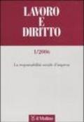 Lavoro e diritto. 1.La responsabilità sociale d'impresa