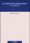 Le costituzioni di democrazia. Testi 1689-1850
