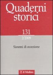 Quaderni storici (2009). 2.Sistemi di eccezione