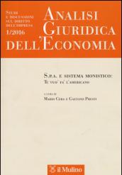 Analisi giuridica dell'economia (2016). 1.