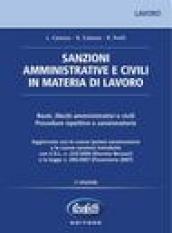 Sanzioni amministrative in materia di lavoro