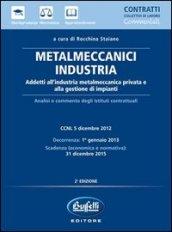 Metalmeccanici industria. Addetti all'industria metalmeccanica privata e alla gestione degli impianti