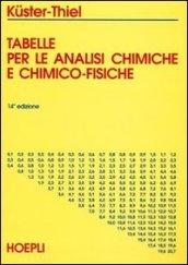 Tabelle per le analisi chimiche e chimico-fisiche.