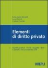 Elementi di diritto privato. Aspetti generali. Fonti. Soggetti. Beni. Contratti. Responsabilità civile