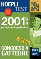 Concorso a cattedre. 2001 Quiz per la prova di preselezione