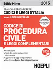 Codice di procedura civile 2015. Ediz. minore