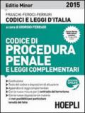 Codice di procedura penale 2015. Ediz. minore