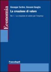 La creazione di valore. 1.La creazione di valore per l'impresa