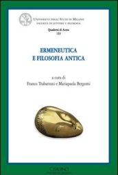 Ermeneutica e filosofia antica