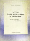 Appunti dalle esercitazioni di geometria 1