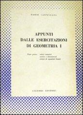 Appunti dalle esercitazioni di geometria 1