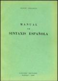 Manuale de sintaxis espanola