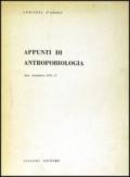 Appunti di antropobiologia