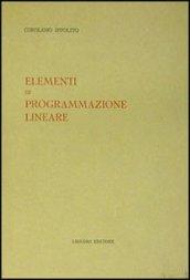 Elementi di programmazione lineare