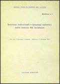 Interessi individuali e interessi collettivi nello Statuto dei lavoratori. Quaderno I