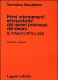 Primi orientamenti interpretativi del nuovo processo di lavoro