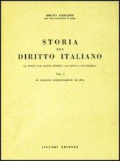 Storia del diritto italiano. 1.Le fonti dal Basso impero all'Epoca longobarda