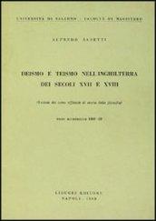 Deismo e teismo nell'Inghilterra dei secoli XVII e XVIII