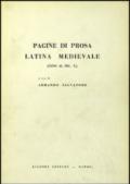 Pagine di prosa latina medievale. Sino al secolo X