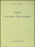 Appunti di linguistica antico-francese