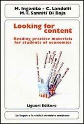 Looking for content. Reading practice materials for students of economics