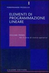 Elementi di programmazione lineare: 1