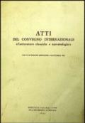 Letterature classiche e narratologia. Atti Convegno internazionale (Selva di Fasano, 6-8 ottobre 1980)