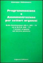 Programmazione e amministrazione per settori organici