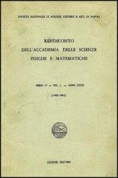 Rendiconto dell'Accademia delle scienze fisiche e matematiche. Serie IV. 50.Anno 1982-1983