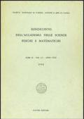 Rendiconto dell'Accademia delle scienze fisiche e matematiche. Serie IV. Vol. 50: Anno 1983.