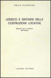 Lessico e sintassi delle costruzioni locative