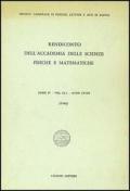 Rendiconto dell'Accademia delle scienze fisiche e matematiche. Serie IV. Vol. 51: Anno 1984.