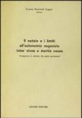 Il notaio e i limiti all'autonomia negoziale inter vivos e mortis causa