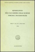 Rendiconto dell'Accademia delle scienze fisiche e matematiche. Serie IV. Vol. 52: Anno 1985.