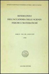 Rendiconto dell'Accademia delle scienze fisiche e matematiche. Serie IV: 53