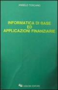 Informatica di base ed applicazioni finanziarie