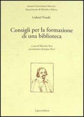 Consigli per la formazione di una biblioteca