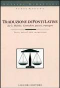 Traduzione di fonti latine. Contrahere, pacisci, transigere. Testi latini con traduzione