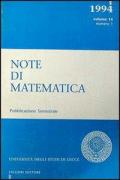 Note di matematica. Vol. 14