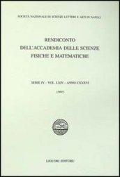 Rendiconto dell'Accademia delle scienze fisiche e matematiche. Serie IV. 64.Anno 1997