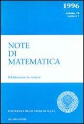 Note di matematica. 16.