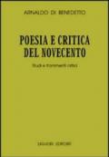 Poesia e critica del Novecento. Studi e frammenti critici