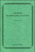 Archivio di storia della cultura (1997). Con indice