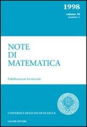 Note di matematica. 18.
