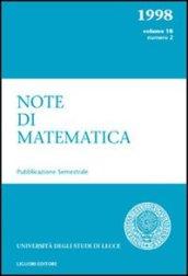 Note di matematica. 18.