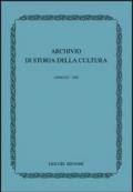 Archivio di storia della cultura (1999)