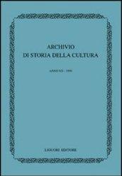 Archivio di storia della cultura (1999)