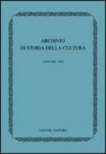 Archivio di storia della cultura (2000)